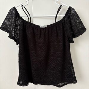Charlotte Russe Lace Off-Shoulder Top